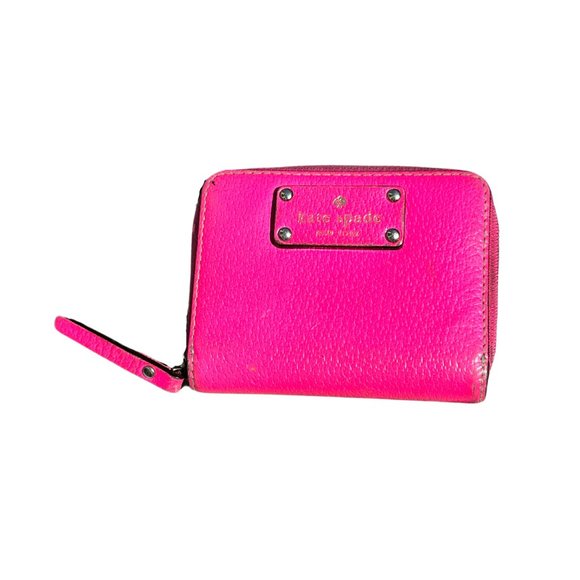 kate spade Handbags - Kate Spade Pink Leather Small Card Holder / Wallet / Change Purse